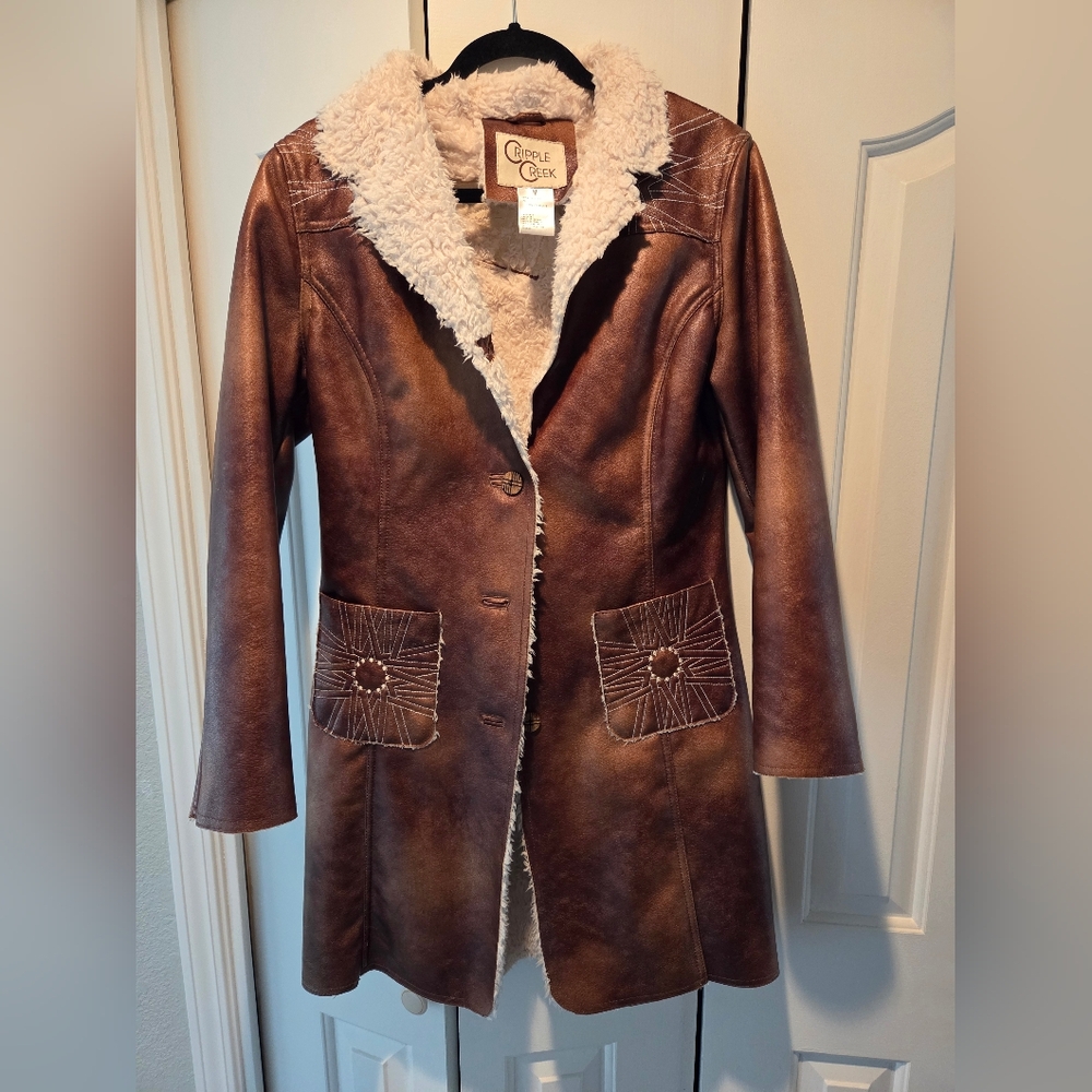 Women's Brown Shearling Coat